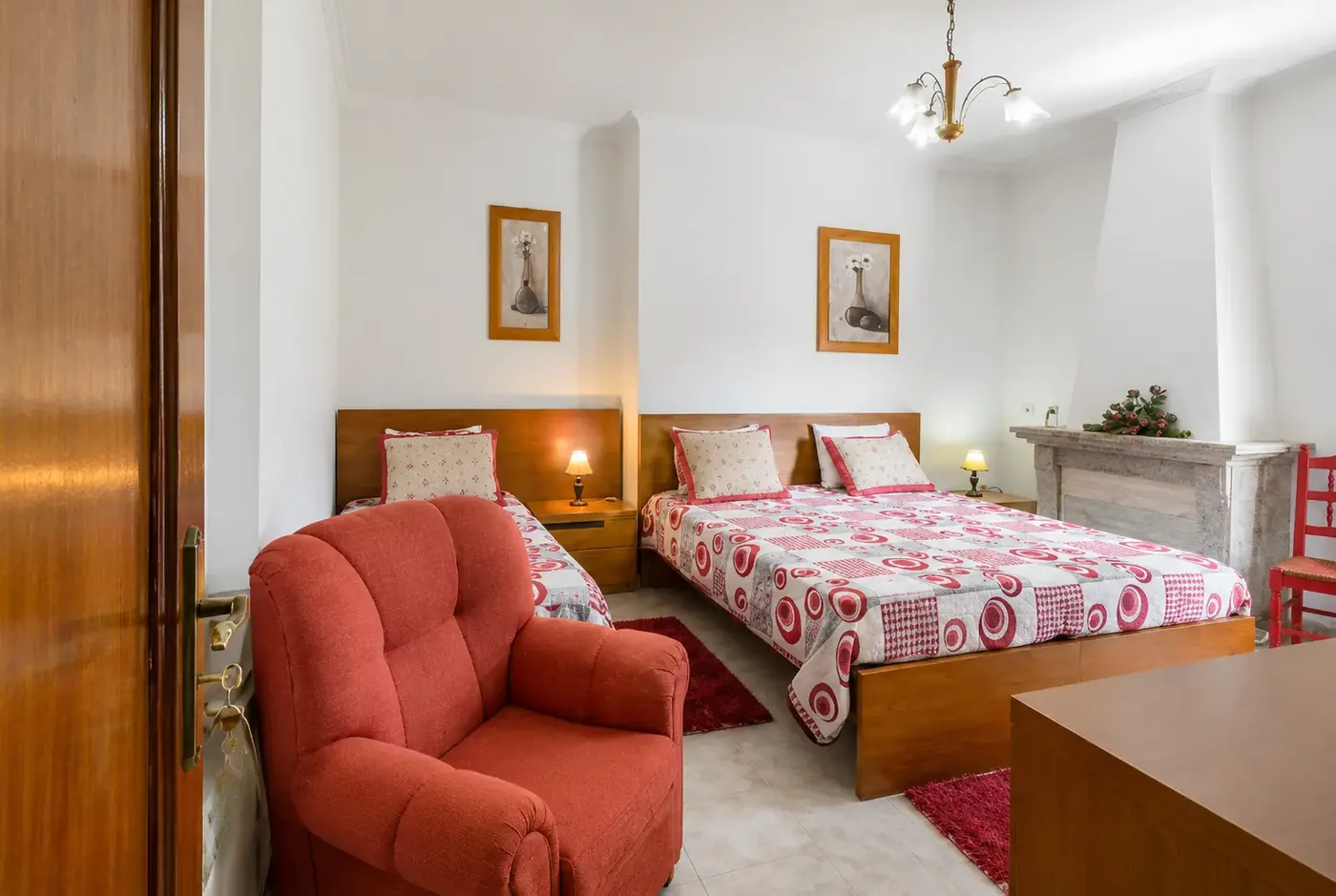 Interior do quarto triplo