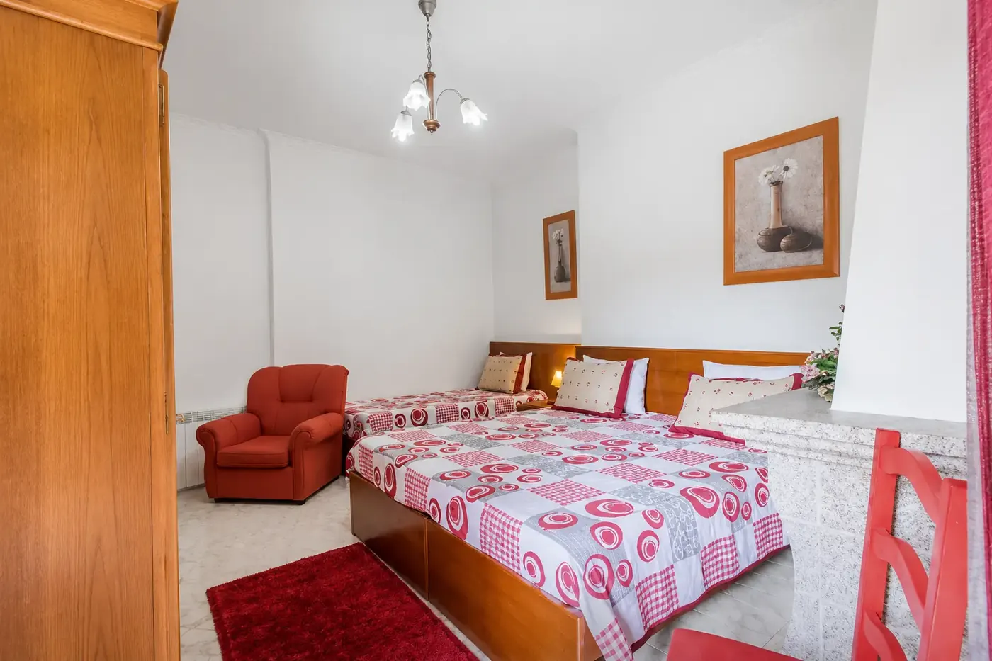 Interior do quarto triplo